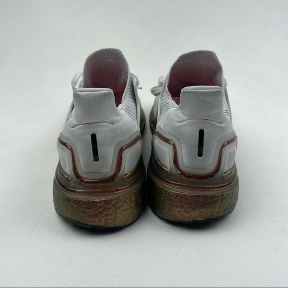 Adidas UltraBoost 20 FV4389 Grey and Signal Coral Running Shoes Size 9 - Picture 4 of 7